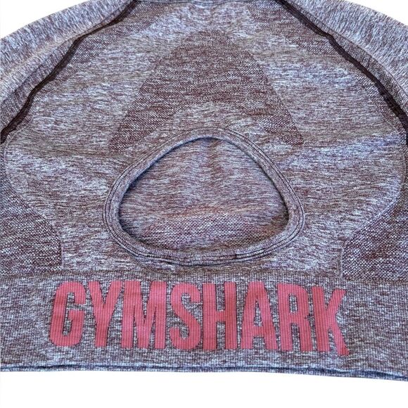 GymShark Seemless Long Sleeve Crop Top Womens Size Medium Berry Red - Picture 5 of 10